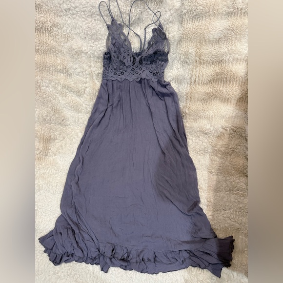 Free People Lilac Lace-Top Maxi Dress - Picture 5 of 9